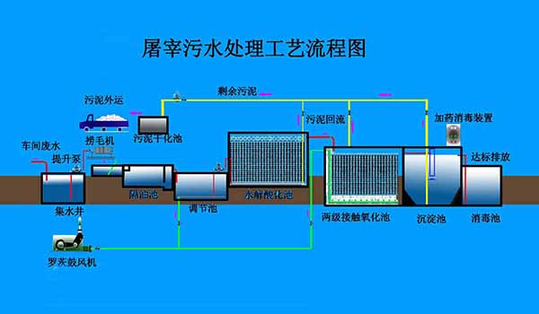 屠宰污水處理工藝流程圖